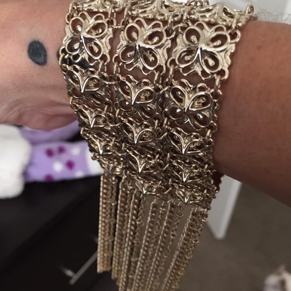 Tassle Gold Metal Bracelet